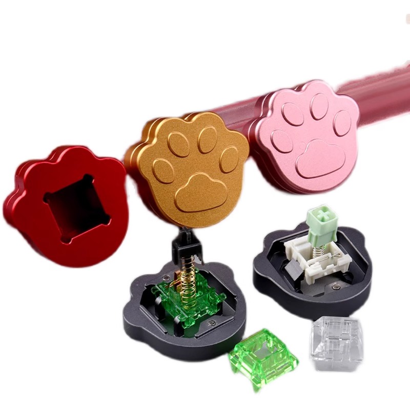 3 In 1 Aluminium Switch Opener Cat Paw Tester for TTC Gateron Kaih Box Switches 3 / 5 Feet of Mechanical Gaming Keyboard